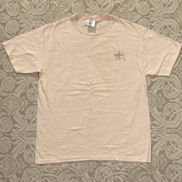 Guy Harvey Pink Graphic T-Shirt Men’s Large Vivid Back Print Excellent - Picture 4 of 7